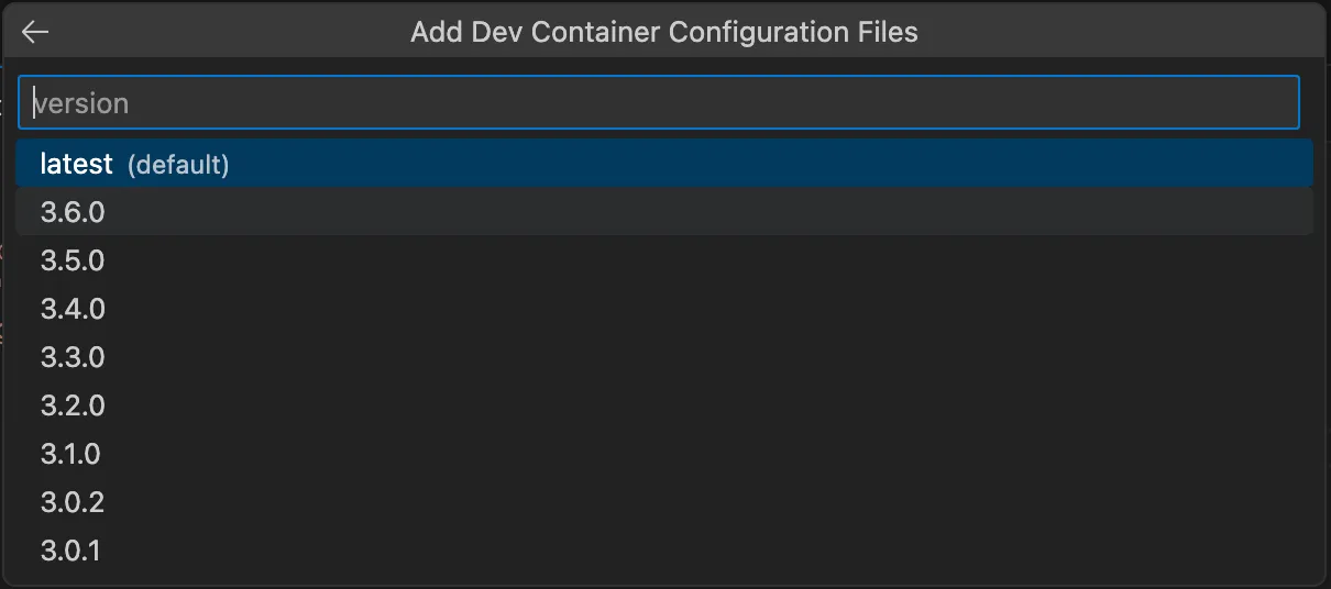 LocalStack version option
